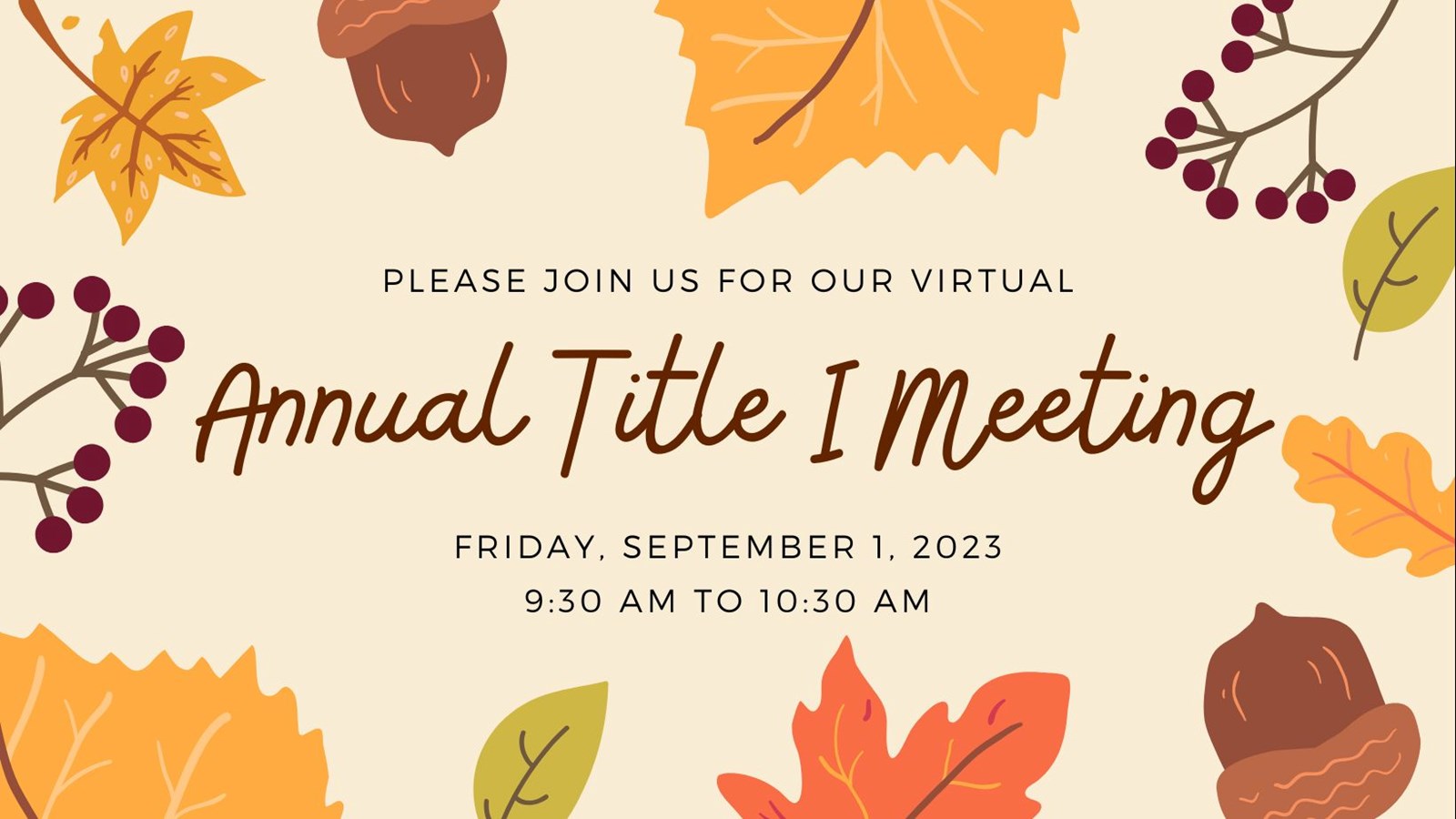 Annual Title I Meeting